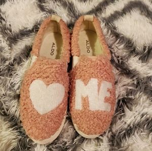 Aldo pink loafers